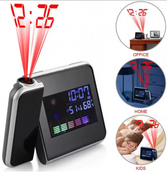 Reloj despertador con proyector